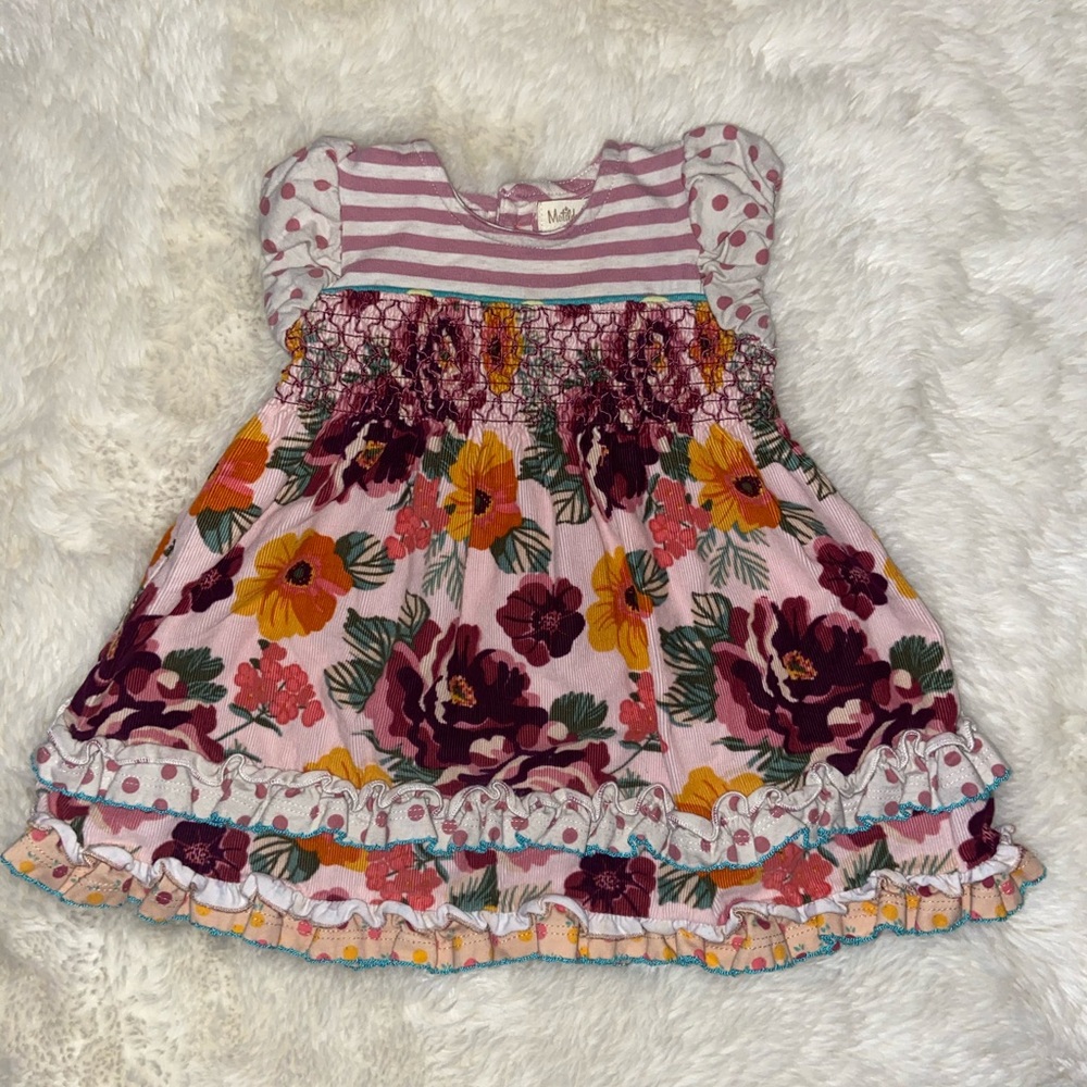 Matilda Jane Flower Corduroy Dress, Size 6-12 Mths